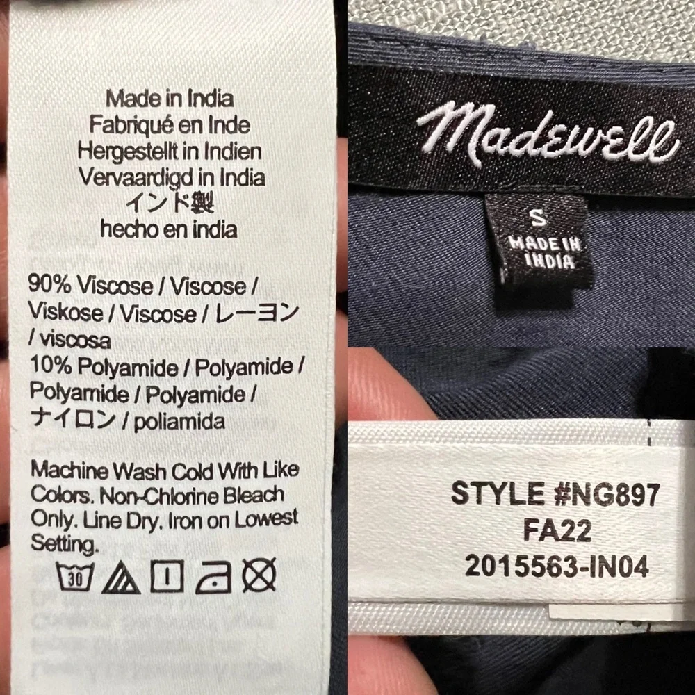 Madewell Drapeweave Puff-Sleeve Peplum‎ Top